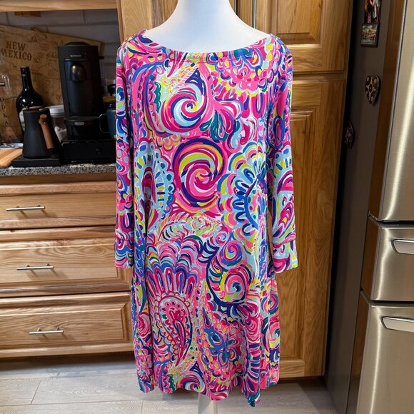 Lilly Pulitzer Dresses & Skirts - Lilly Pulitzer Sophie Dress, Psychedelic Sunshine, UPF 50, Size XL, EUC